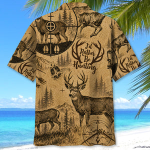 Mule Deer I'd Rather be Hunting Hawaiian Shirt