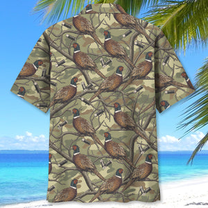Pheasant Camouflage Graphic Pattern Hawaiian Shirt