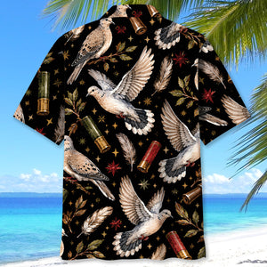 Dove Hunting Retro Black Hawaiian Shirt