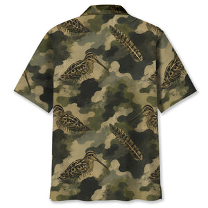 Snipe Camouflage Graphic Pattern Hawaiian Shirt