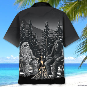 Dark Night Forest Camping Hawaiian Shirt