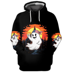 Spooky Boo In The Forest All Over Print Shirt