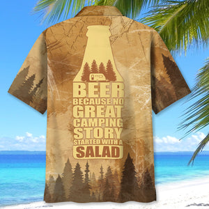 Sloth Camping Drinking Team Hawaiian Shirt