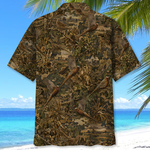 Pheasant Hunting Camo Hawaiian Shirt