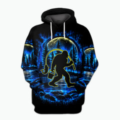 Bigfoot Fishing All Over Print Shirt