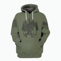 Bigfoot Fishing Funny Fisher Man All Over Print Shirt