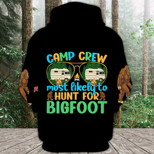 Camp Crew Hunt For Bigfoot All Over Print Shirt