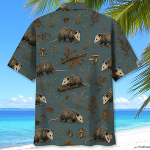 Vintage Slate Opossum Hunt Hawaiian Shirt