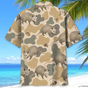 Opossum Camouflage Hawaiian Shirt