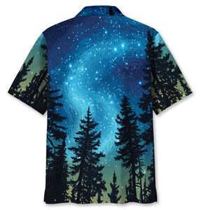 Starry Night Campfire Vintage Art Hawaiian Shirt