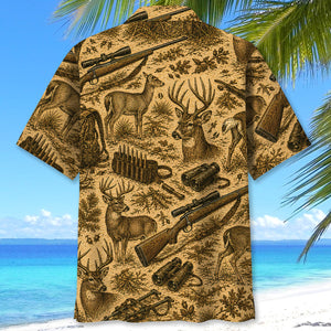 Vintage Deer Hunting Hawaiian Shirt