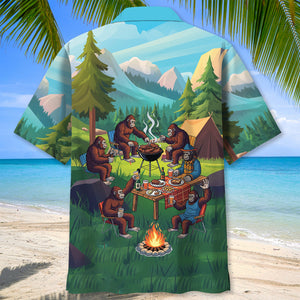 Sasquatch Family BBQs Hawaiian Shirt