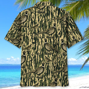Pheasant Stripe Camouflage Hawaiian Shirt