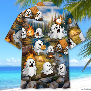 Vintage Ghost Camping Hawaiian Shirt