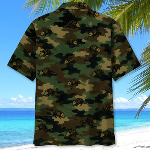 Opossum Camouflage Millitary Hawaiian Shirt