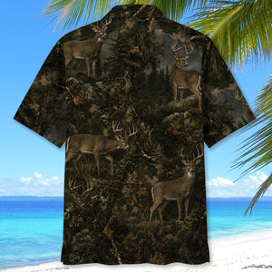 Deer Hunting Forest Hawaiian Shirt