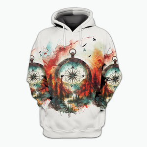 Compass Colorful Not All Who Wander Are Lost All Over Print