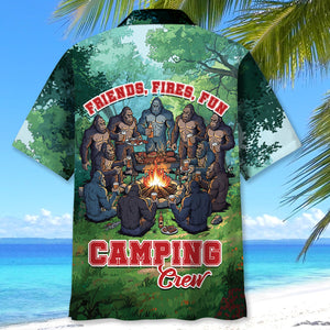 Bigfoot Camping Crew Hawaiian Shirt