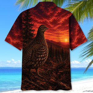 Grouse Hunting Burnt Sky Hawaiian Shirt