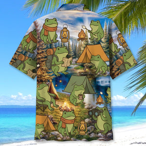 Funny Frog Camping Hawaiian Shirt