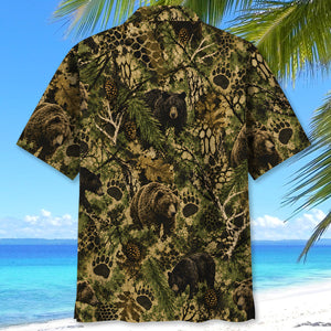 Bear Hunting Hex Camo Hawaiian Shirt