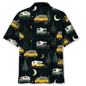 Night Forest Class B Motorhome Hawaiian Shirt
