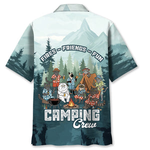 Friends, Fires, Fun Camping Crew Cat Breeds Hawaiian Shirt