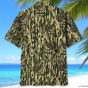 Grouse Stripe Camouflage Hawaiian Shirt