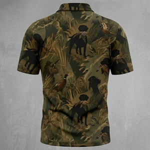 Wild Pheasant Retriever Camouflage Polo Men Shirt