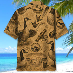 Goose Hunting Vintage Artwork Hawaiian Shirt