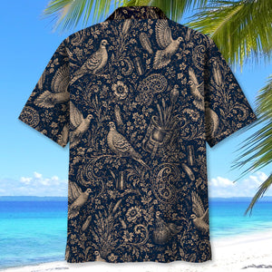 Midnight Dove Hunting Paisley Hawaiian Shirt