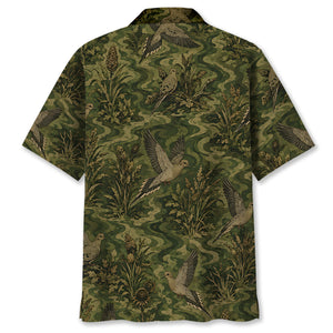 Vintage Mourning Dove Camo Hawaiian Shirt