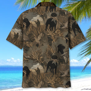Mourning Dove Retriever Camouflage Hawaiian Shirt