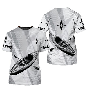 Custom Name Kayaking Black And White All Over Print Shirt