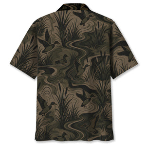 Camouflage Duck Hunting Hawaiian Shirt