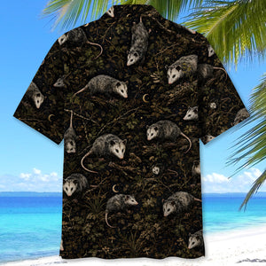 Opossum Camo Forest Hawaiian Shirt