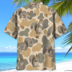 Squirrel Camouflage Hawaiian Shirt