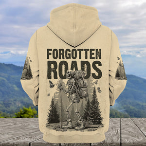 Skeleton Wanderer Vintage Hiking All Over Print Shirt