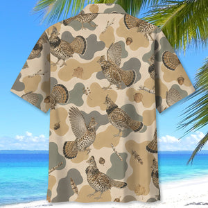 Ruffed Grouse Camouflage Men Polo Shirt