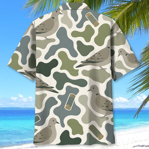 Dove Camouflage Hunting Funny Pattern Hawaiian Shirt