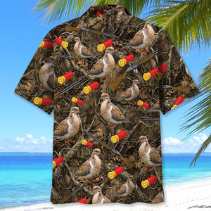 Vintage Camouflage Mourning Dove Hunting Hawaiian Shirt