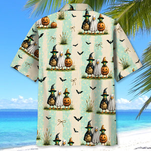 Duck Ghost Pumpkin Halloween Hawaiian Shirt