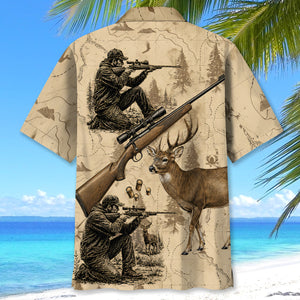 Vintage Deer Hunting Hawaiian Shirt