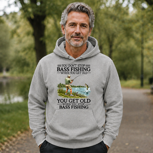 Don't Stop Bass Fishing Vintage - 5-HS2D-Ash
