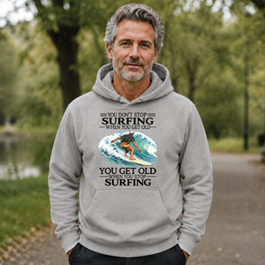 Don't Stop Surfing Vintage Art - 5-HS2D-Ash