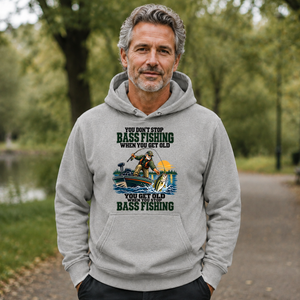 You Don't Stop Bass Fishing When You Get Old - 5-HS2D-Ash
