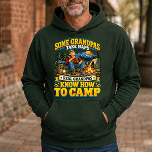 Real Grandpas Know How To Camp - 5-HS2D-ForestGreen