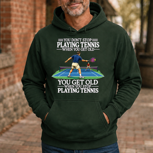 Old Man Don't Stop Tennis - 5-HS2D-ForestGreen
