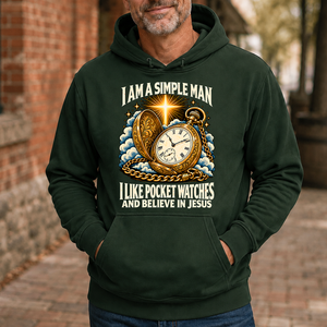I Like Pocket Watches & Believe In Jesus - 5-HS2D-ForestGreen