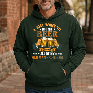 Vintage I Just Want To Drink Beer - 5-HS2D-ForestGreen